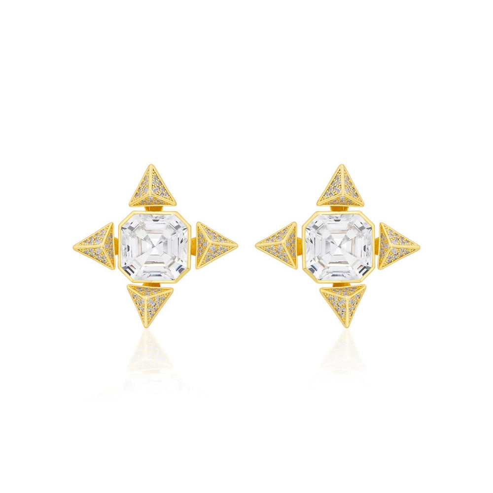 Malaika Arora Gold Moss Star Earrings