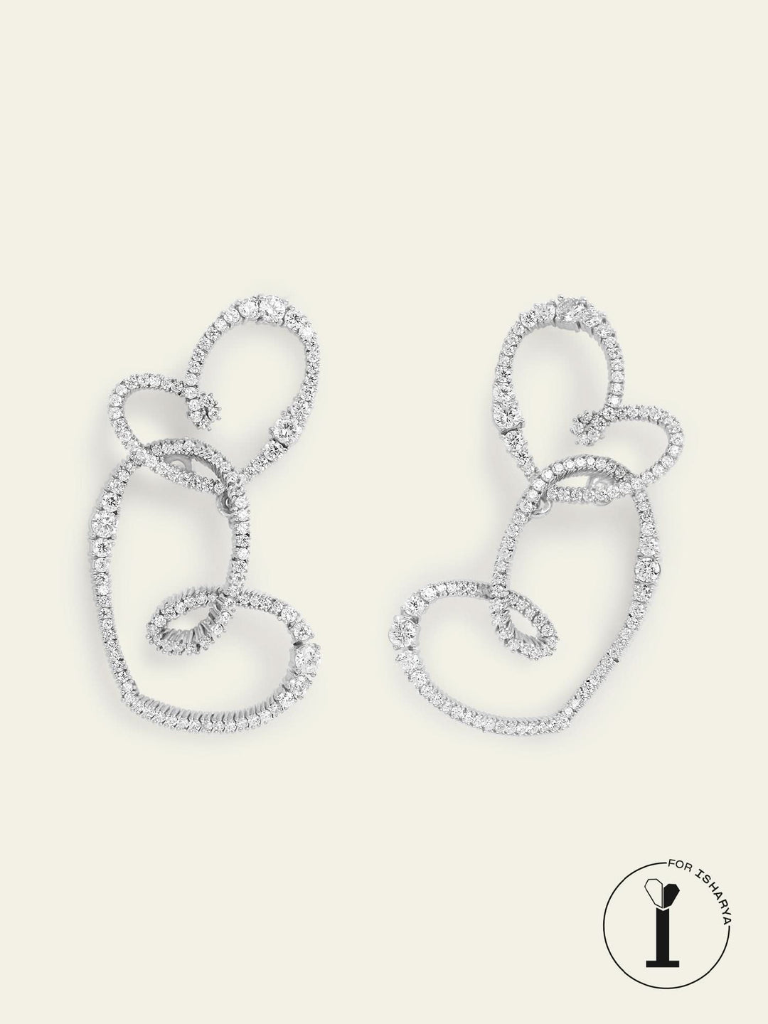 Double Heart Danglers