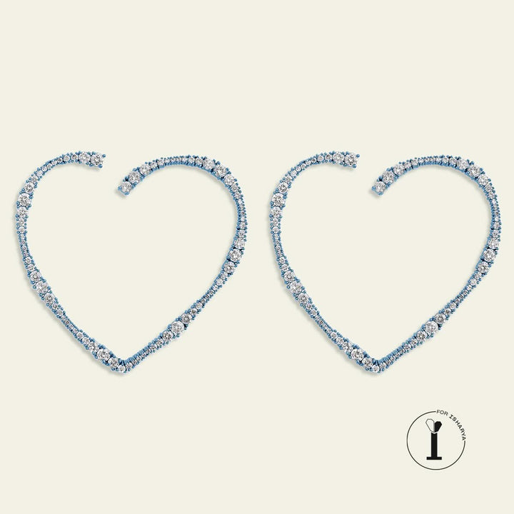 Nilu Thapa Big Blue Heart Hoops