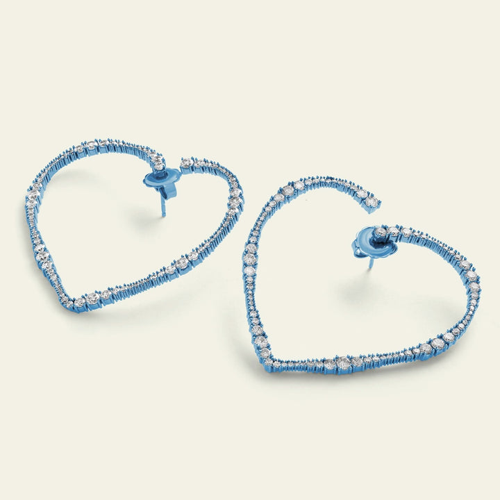 Nilu Thapa Big Blue Heart Hoops