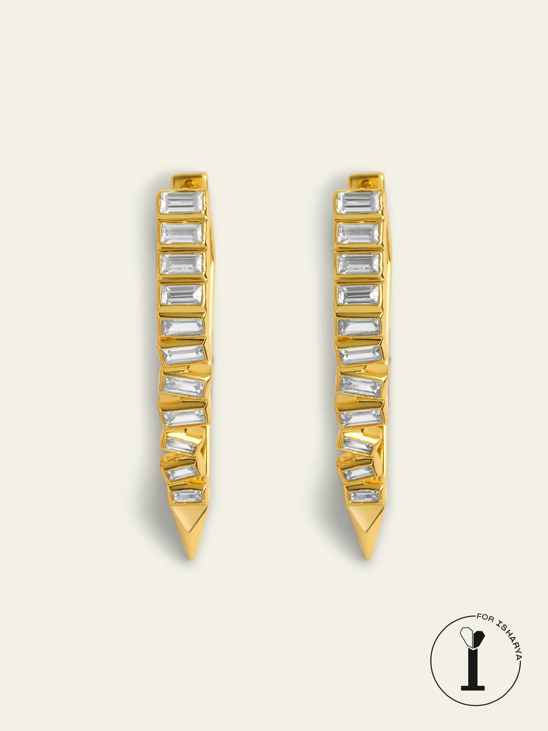 Gold Spiked Hoops