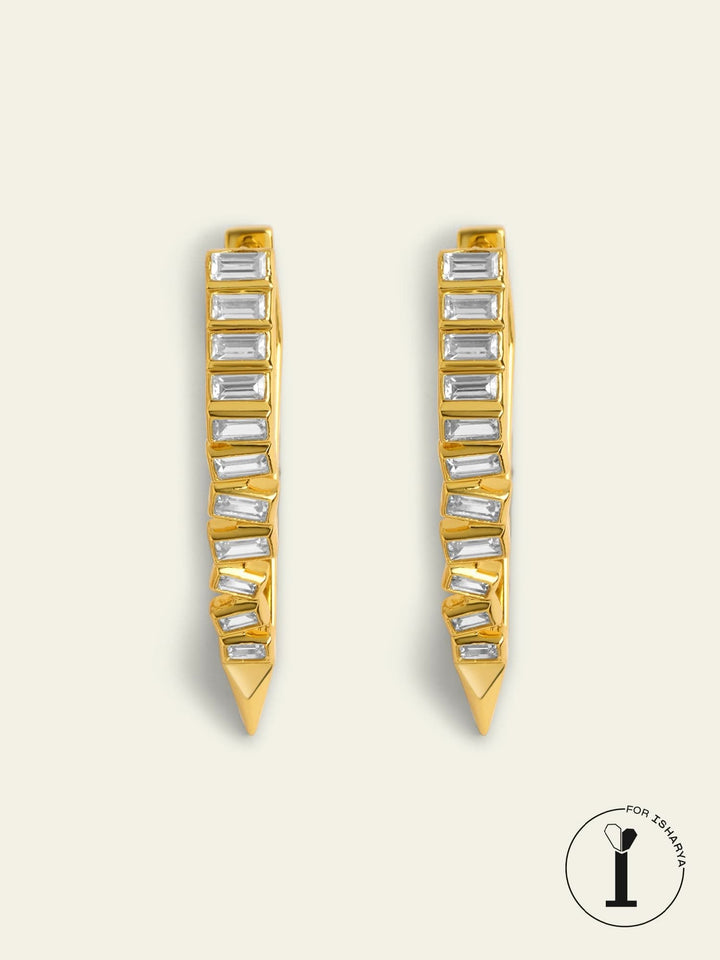 Gold Spiked Hoops