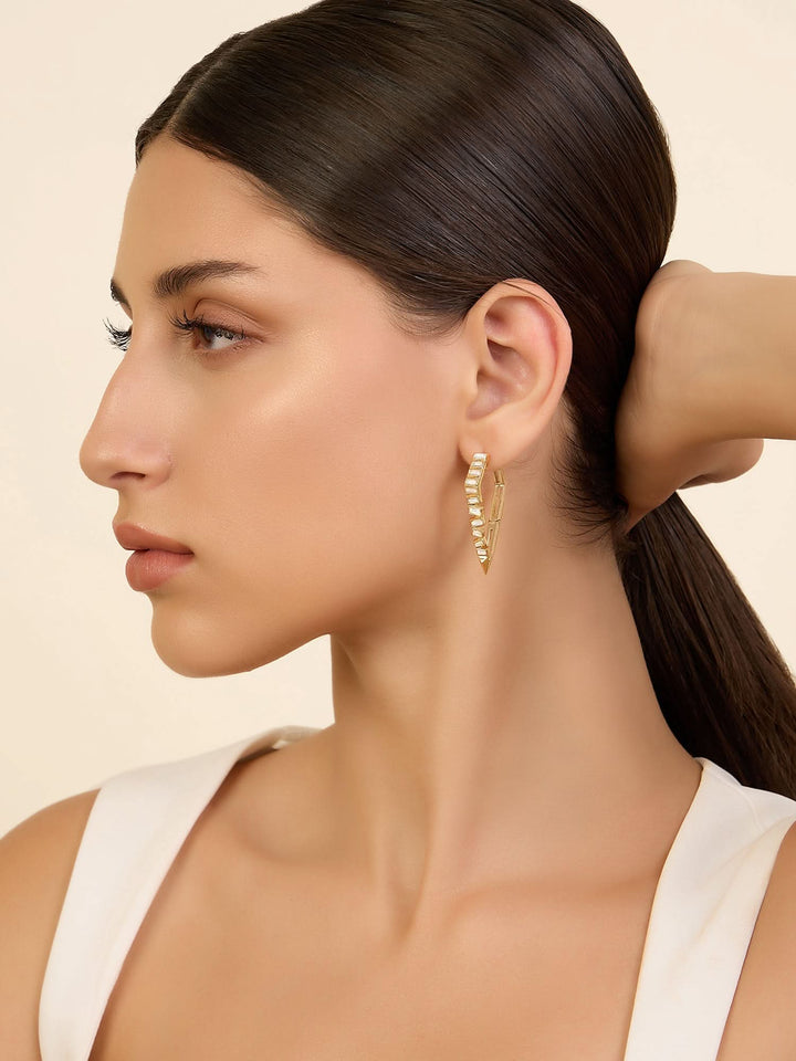 Gold Spiked Hoops