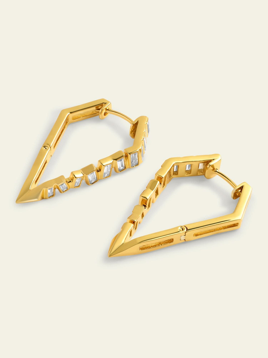 Gold Spiked Hoops