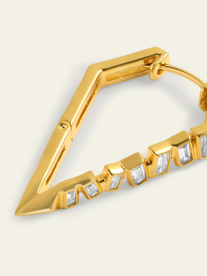 Gold Spiked Hoops