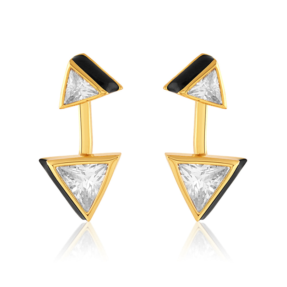 Black Triangles Earrings