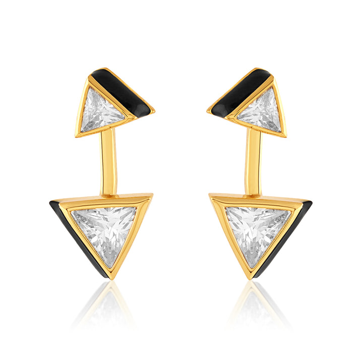 Black Triangles Earrings