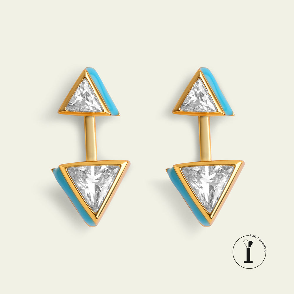 Blue Triangle Jacket Studs