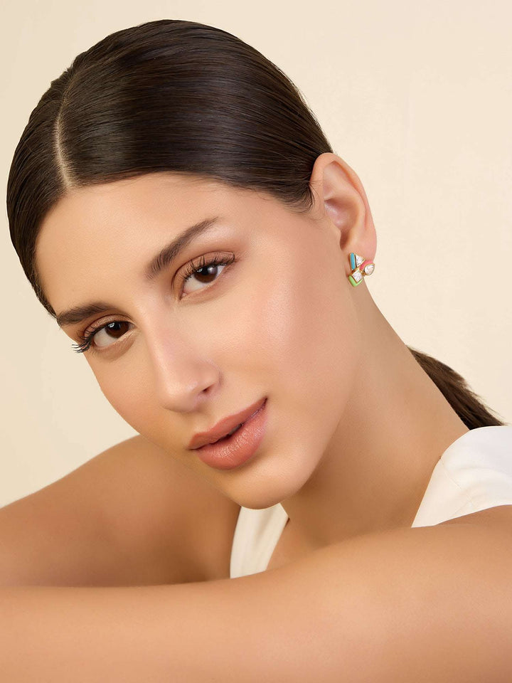 Anushree Sardesai Multicolour Geometric Studs