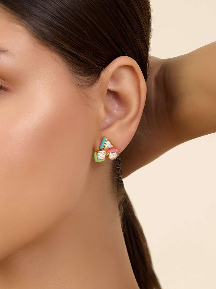Anushree Sardesai Multicolour Geometric Studs