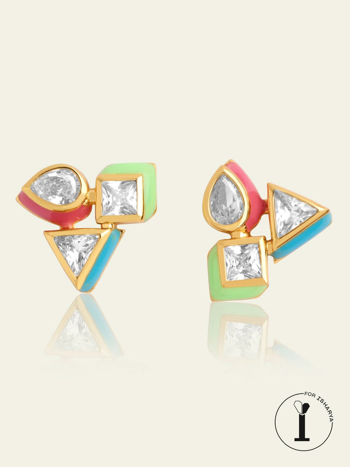 Anushree Sardesai Multicolour Geometric Studs