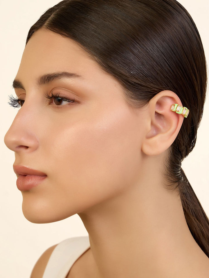 Green Enamel Ear Cuff