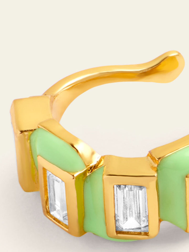 Green Enamel Ear Cuff