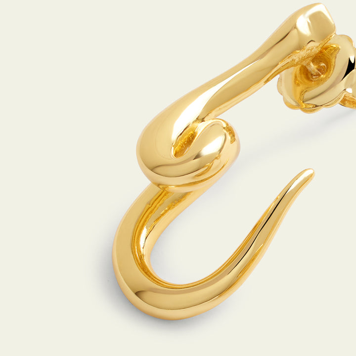 Gold Slither Hoops 