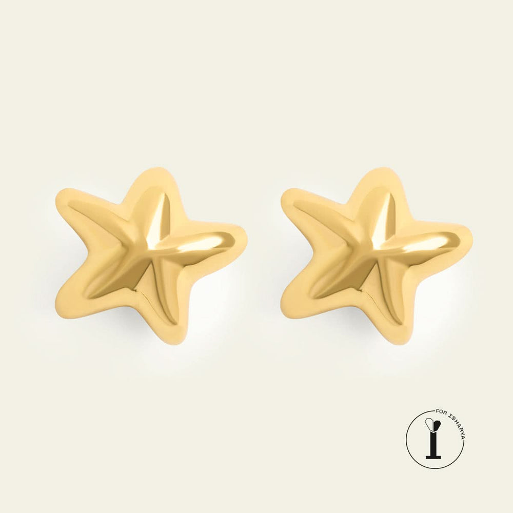 Shruti Hassan Gold Star Studs