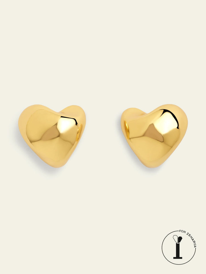 Mini Gold Heart Studs