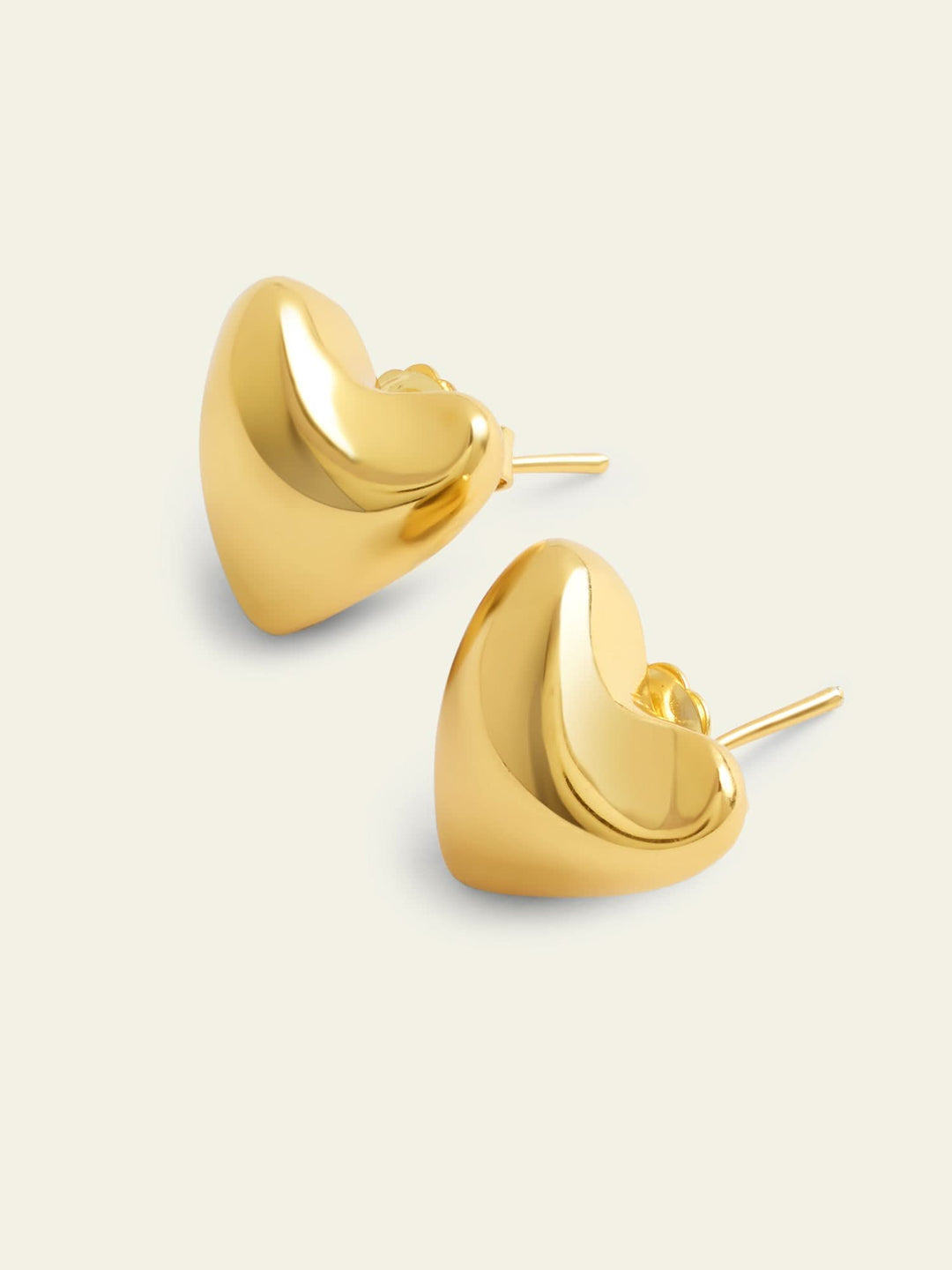 Maxi Gold Heart Studs