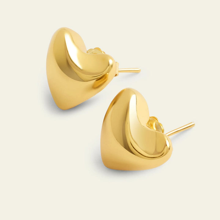 Sonam Babani Maxi Gold Heart Studs