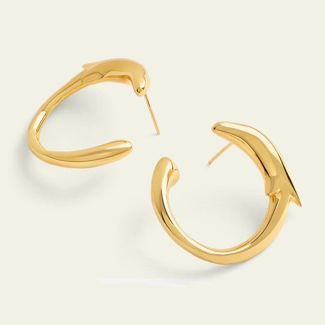 Gold Dolphin Hoops 