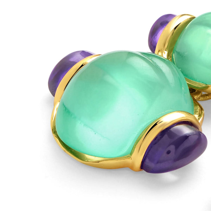 Aqua Amethyst Earrings