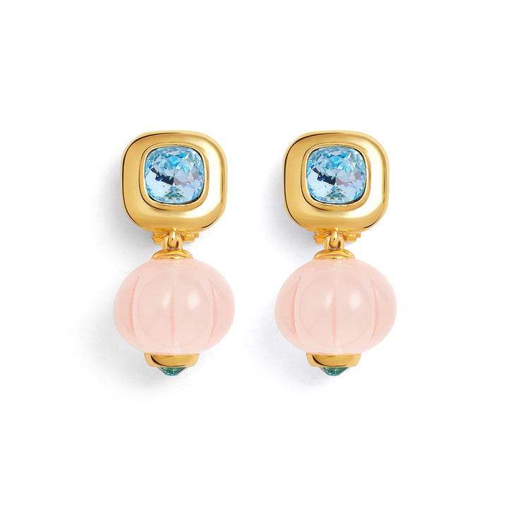Pink Aquamarine Earrings