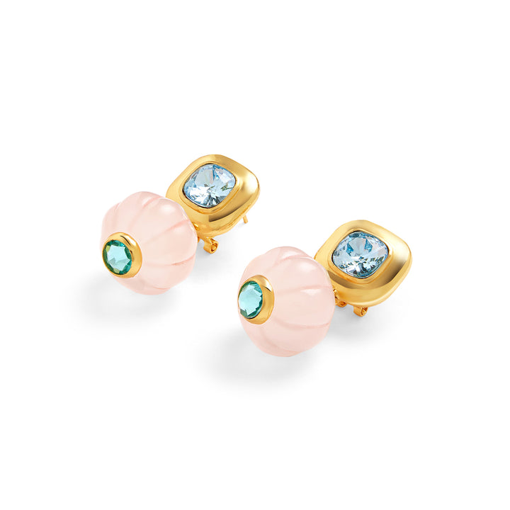 Pink Aquamarine Earrings