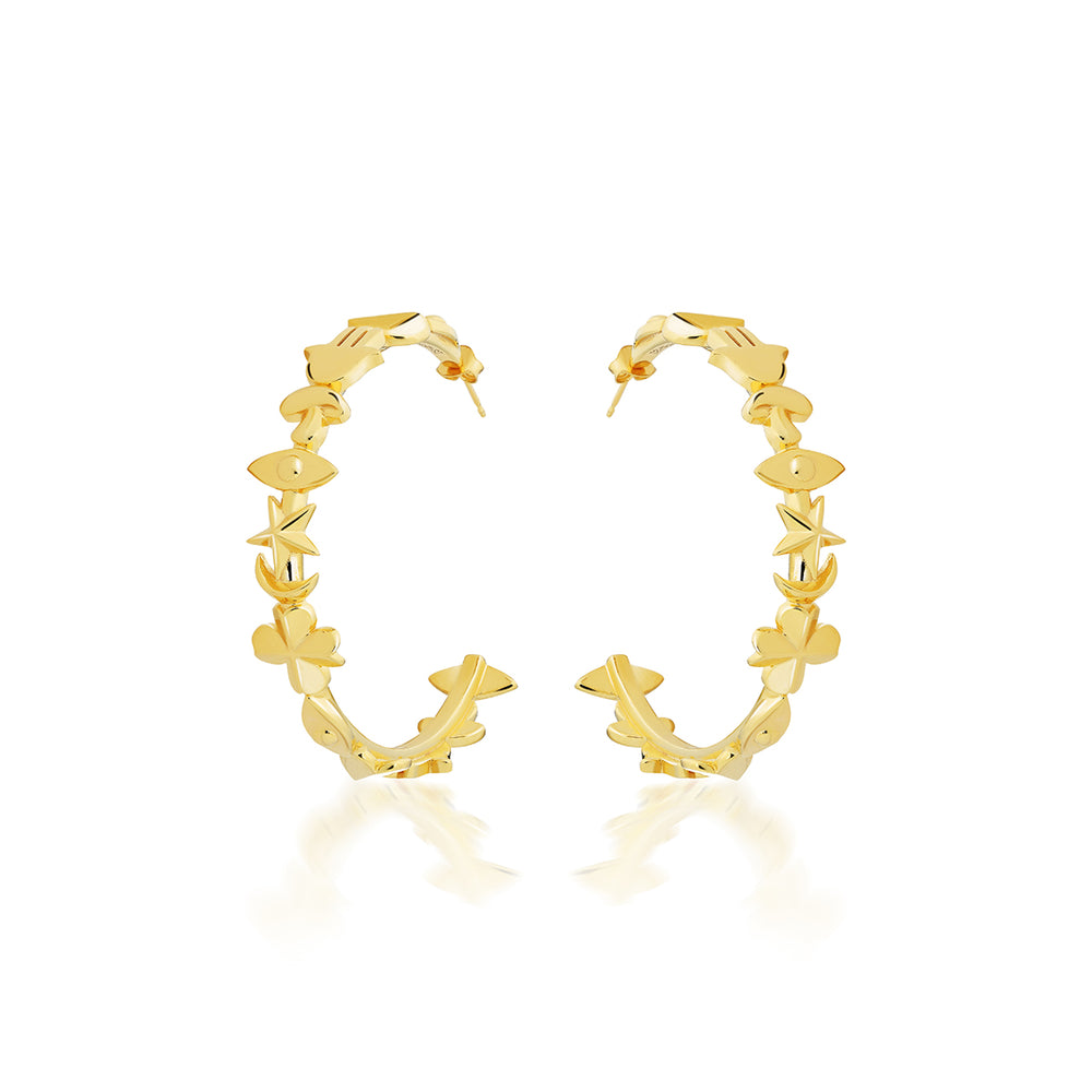 Lucky Charms Golden Hoops