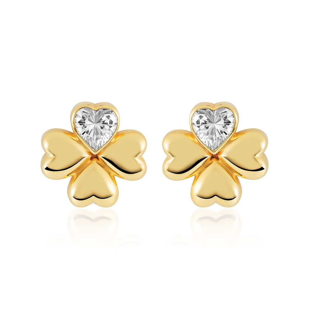 Gold Clover Earrings
