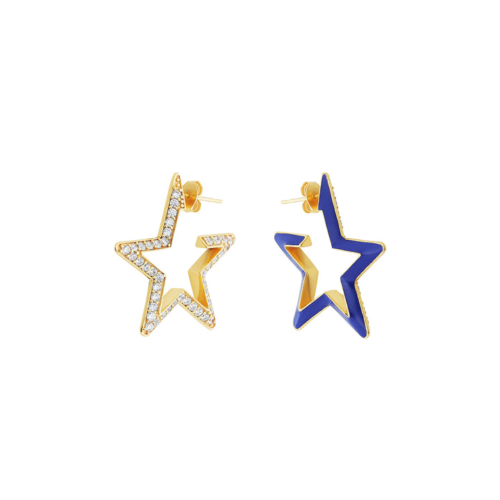 Blue Star Earrings