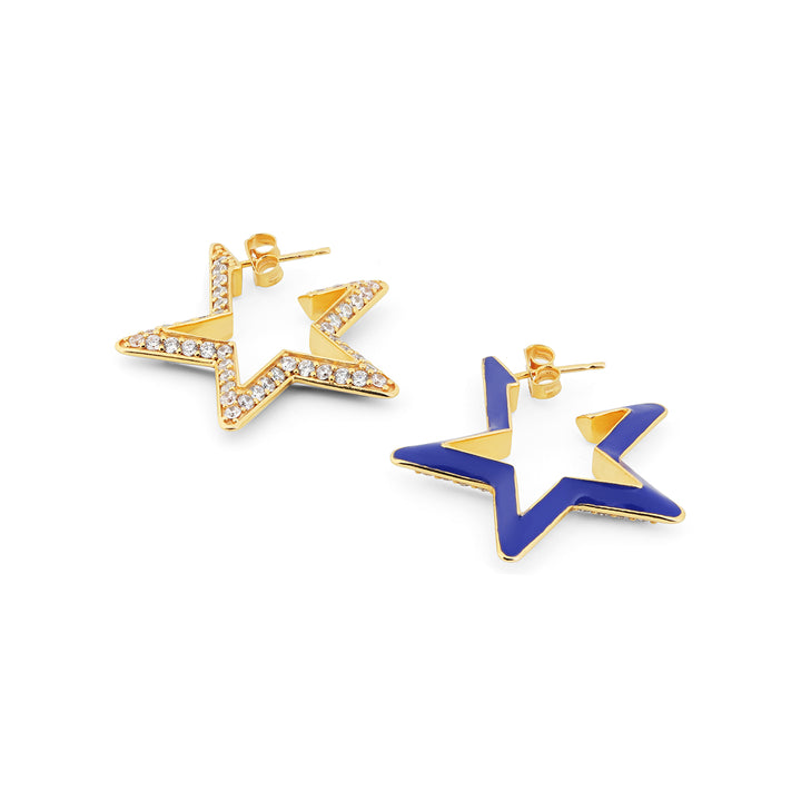 Blue Star Earrings