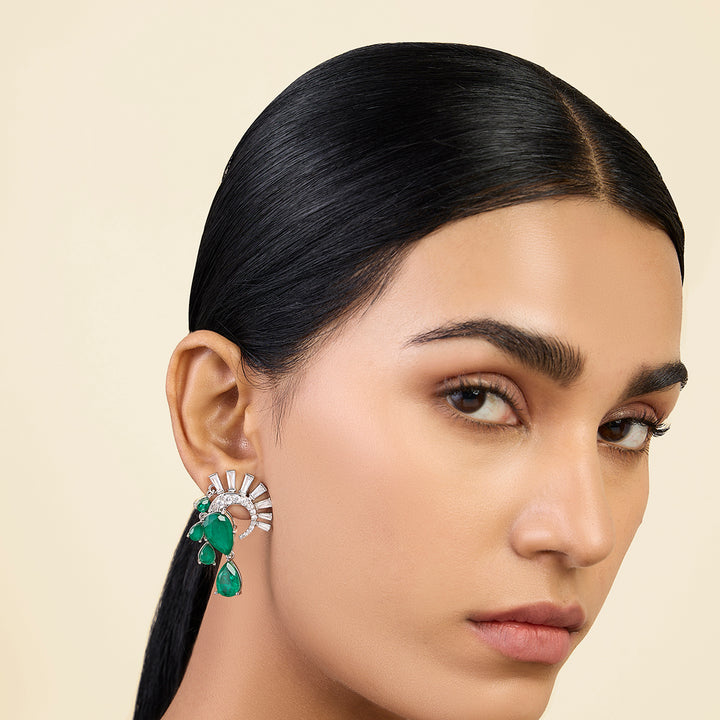 Mor Emerald Statement Studs