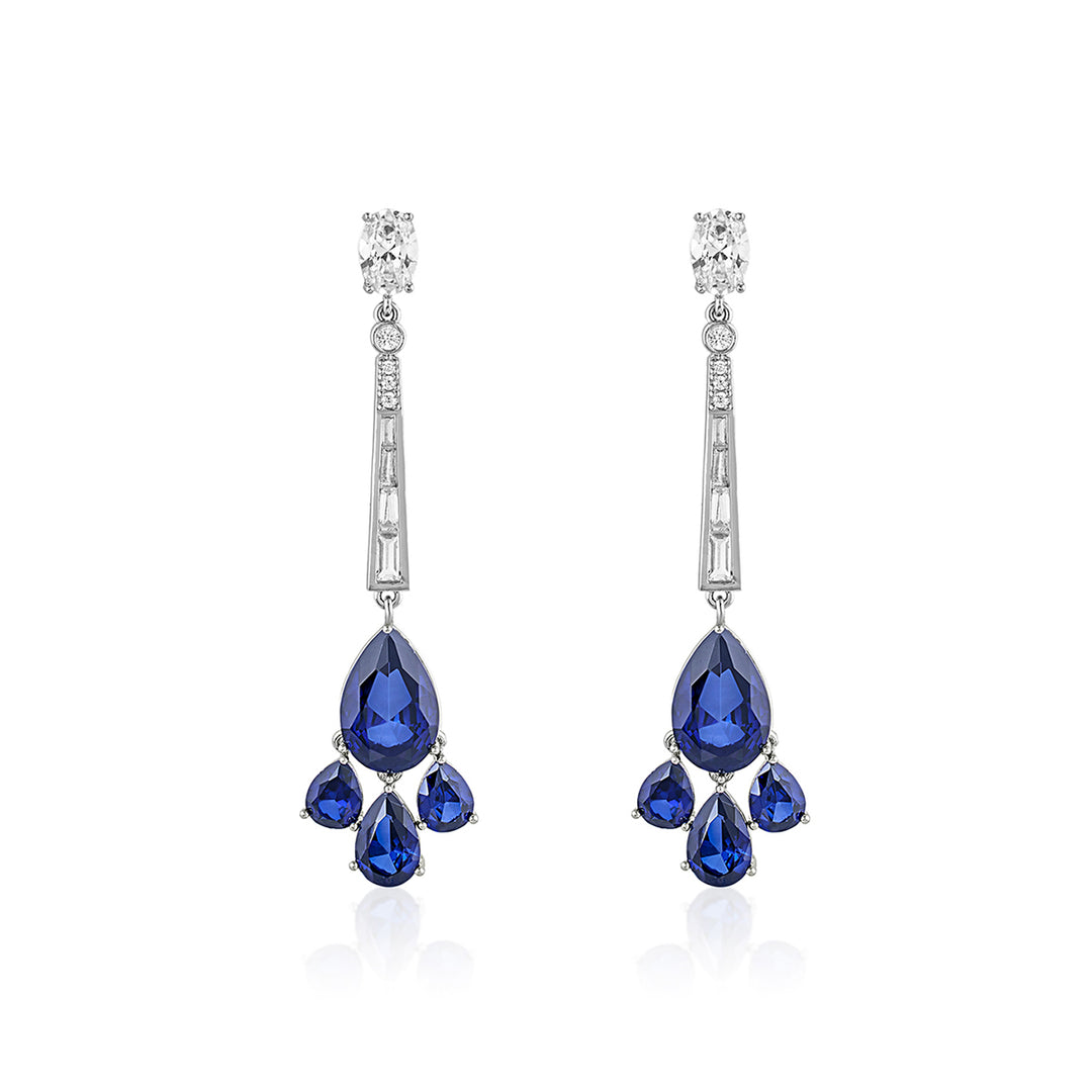 Blue Corumdum Drop Danglers