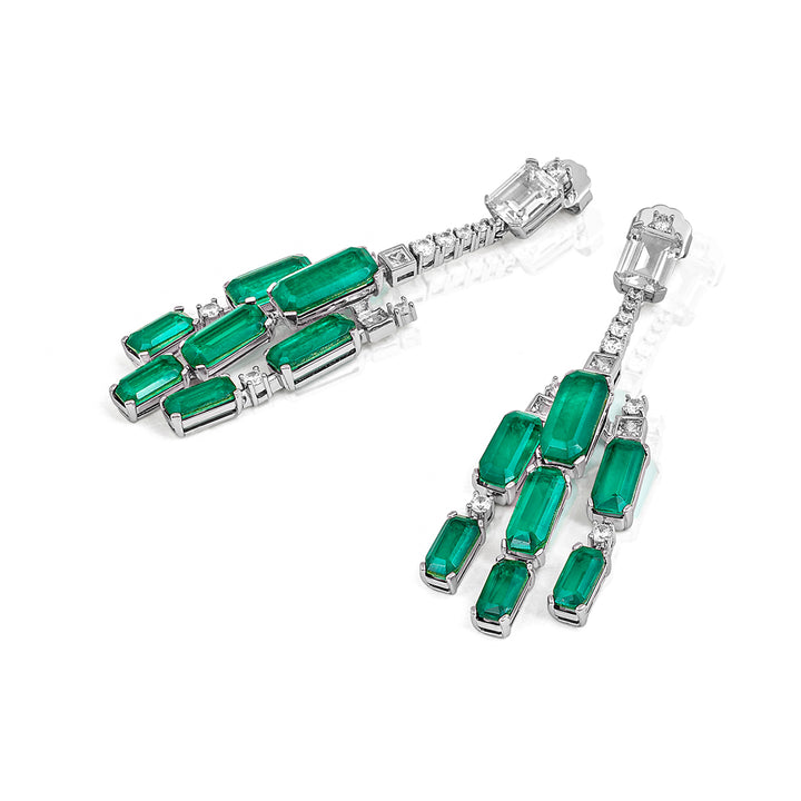 Doublet Dark Emerald Drop Danglers