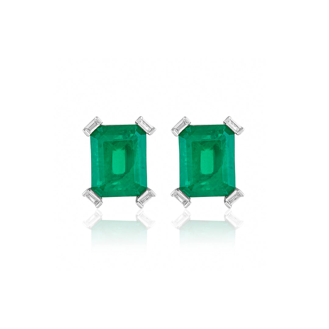 Doublet Green Stone Studs