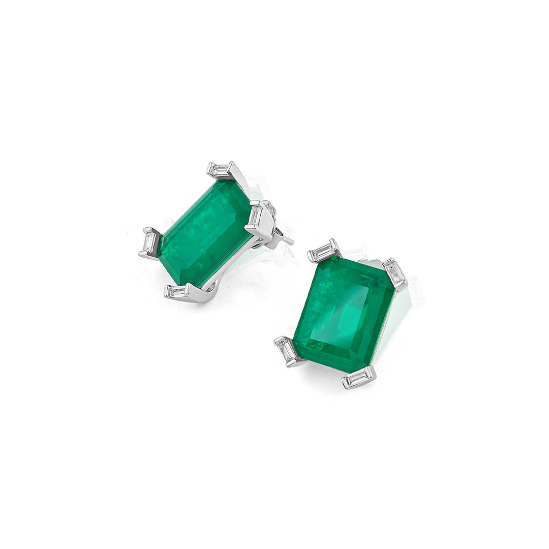 Doublet Green Stone Studs