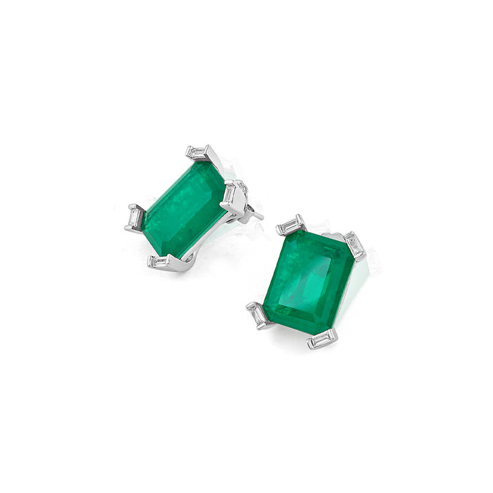 Doublet Green Stone Studs