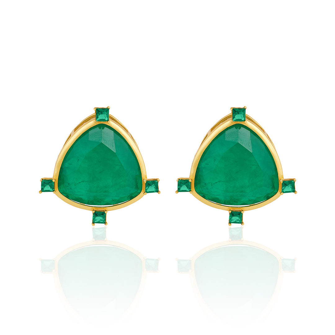 Petit Emerald Studs