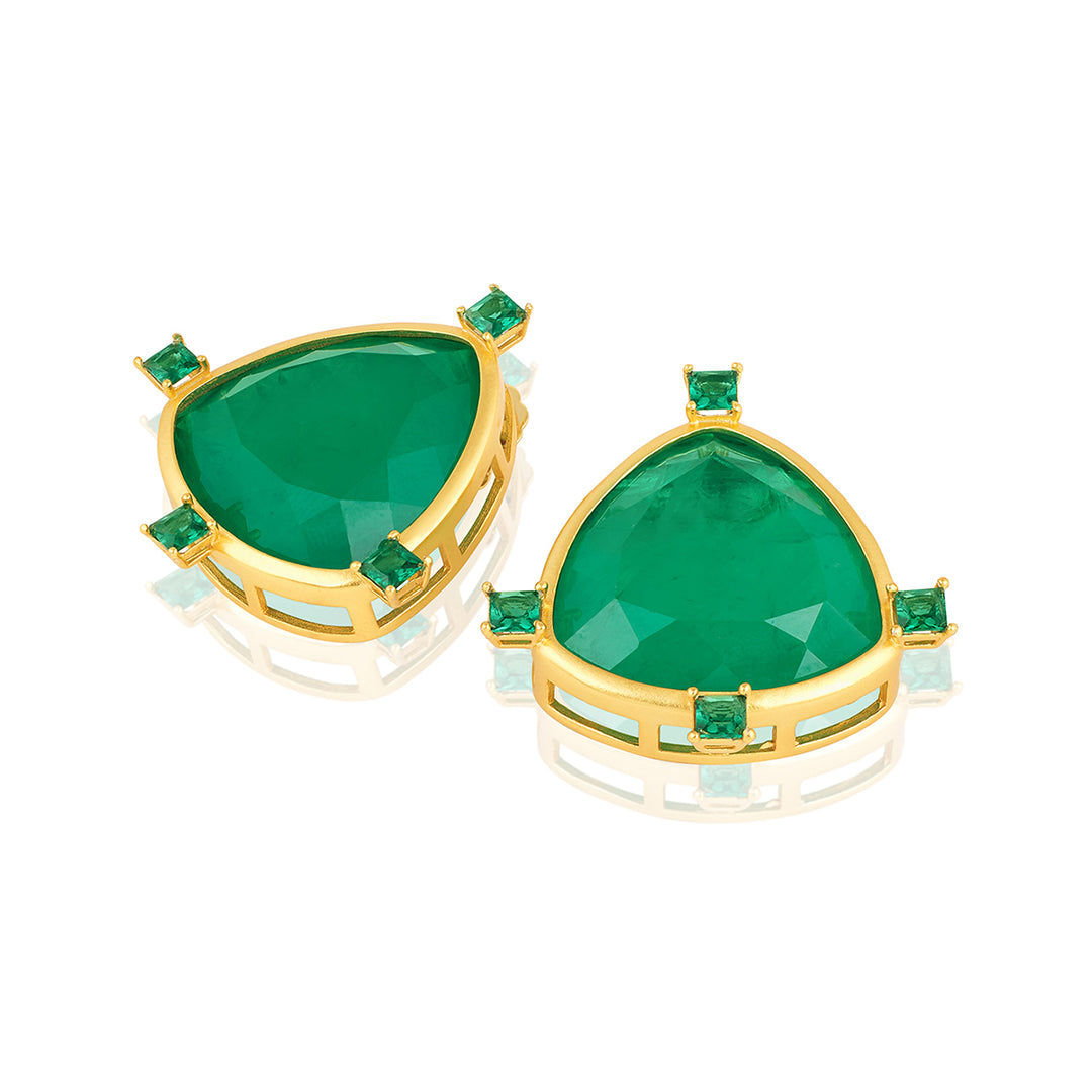 Petit Emerald Studs