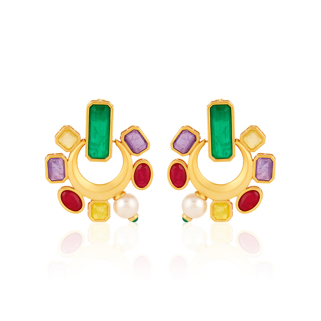 Opulent Gemstone Studs