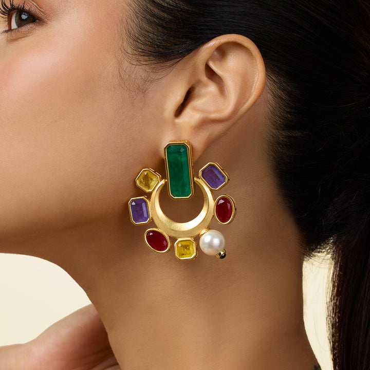 Opulent Gemstone Studs