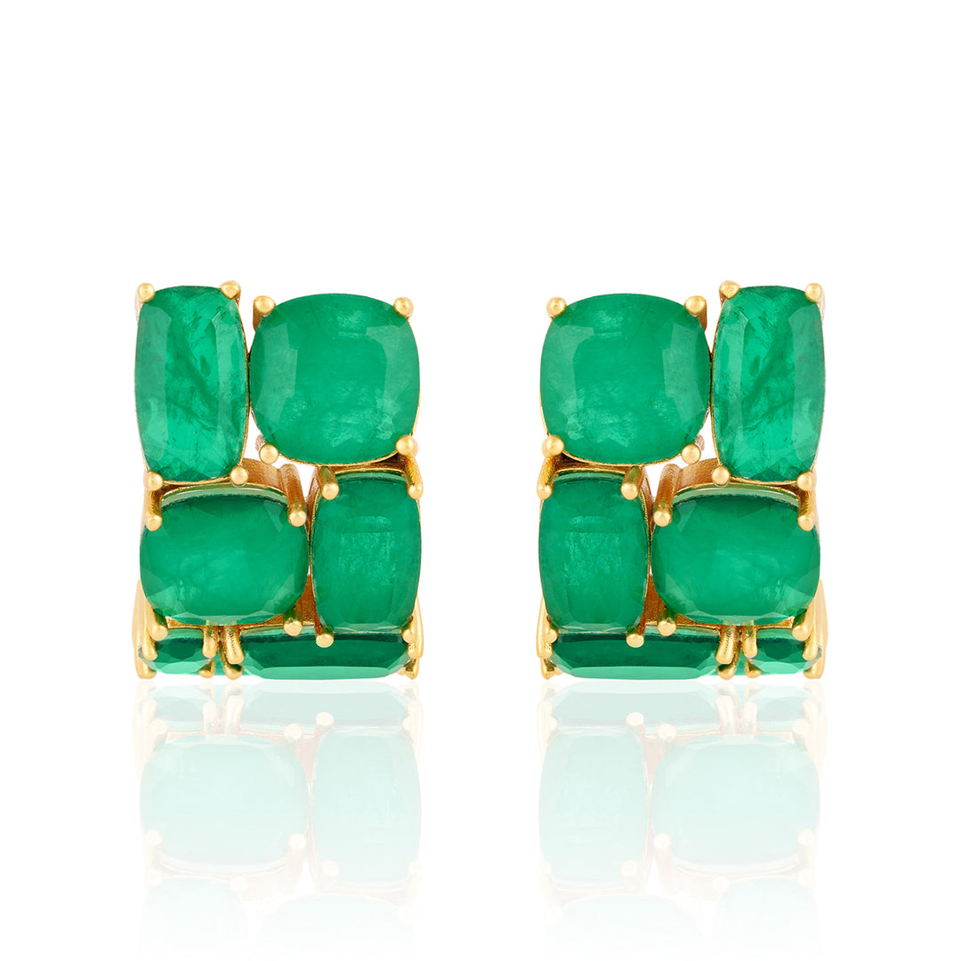 Heaps Of Emerald Hoops