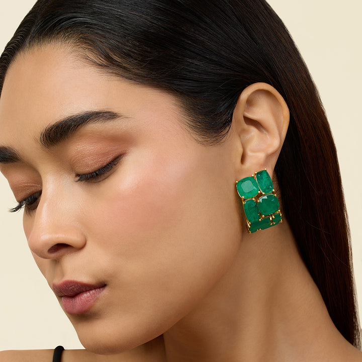 Heaps Of Emerald Hoops