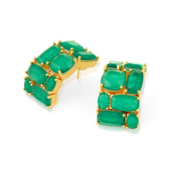 Heaps Of Emerald Hoops