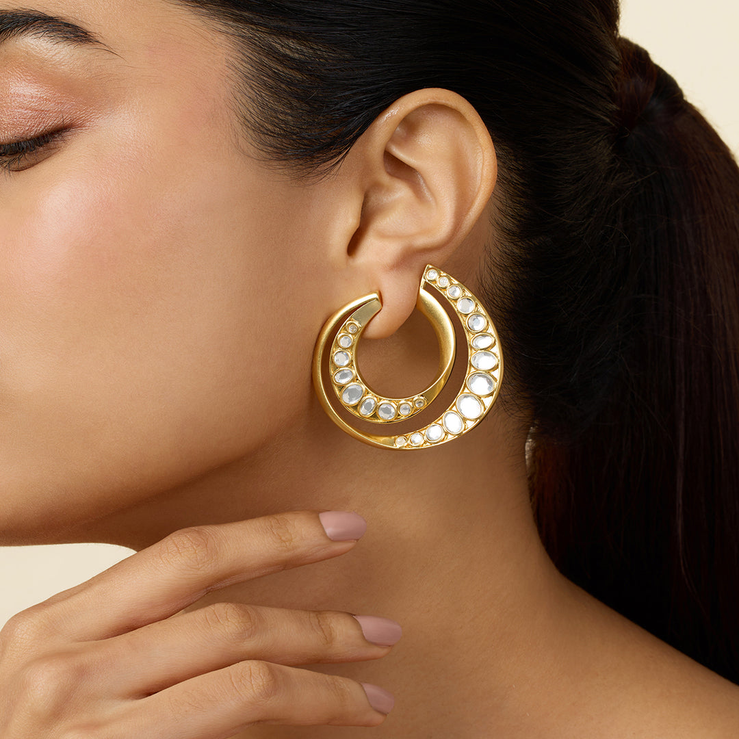 Isharya Logo Statement Earrings