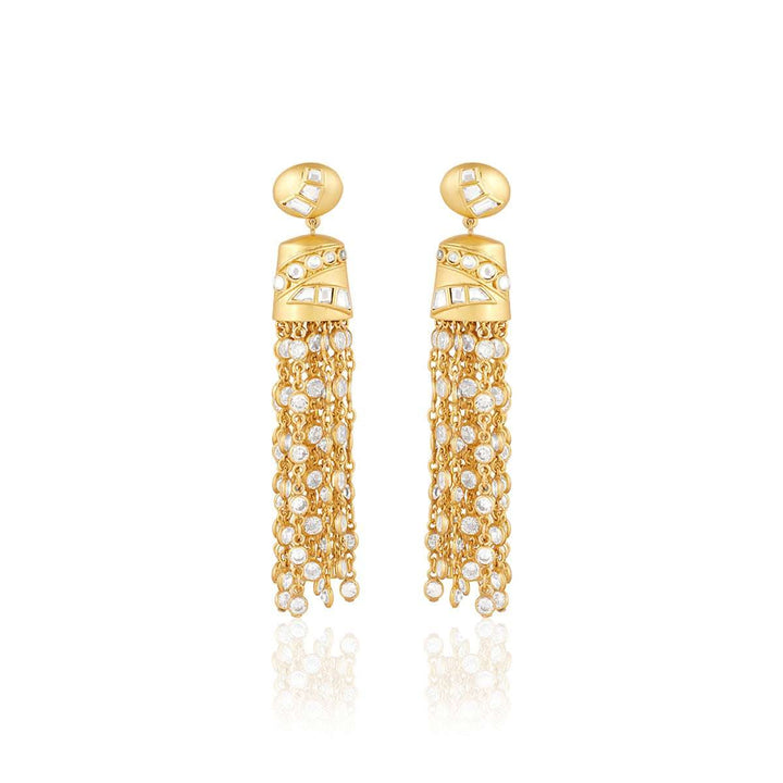 Emerald Tassels Earrings