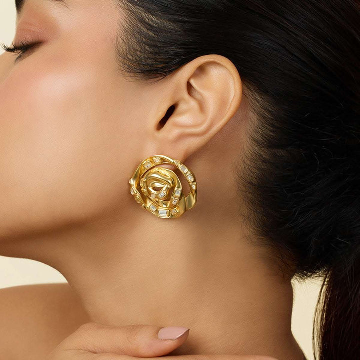 Rosé Gold Statement Studs