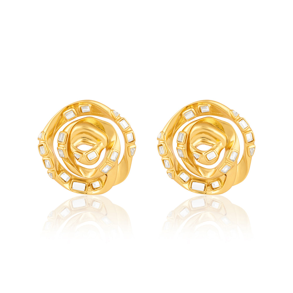 Rosé Gold Statement Studs