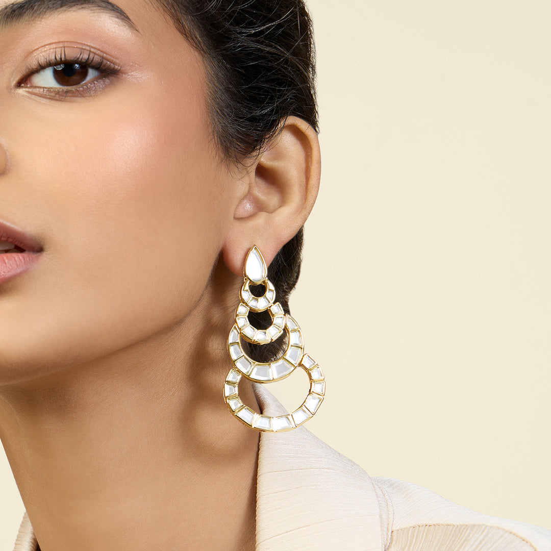 Isharya Logo Statement Earrings