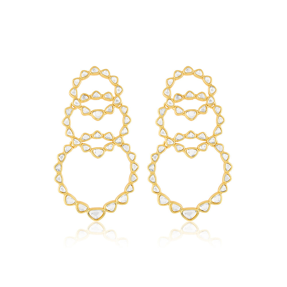 Teesra Hoop Danglers