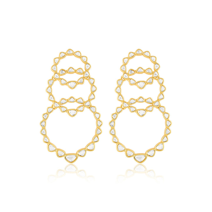 Teesra Hoop Danglers
